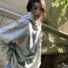 [Estampado] Sudadera con Capucha Estilo Campus Coreano para Mujer Ins Super Popular Holgada Perezosa Delgada Terciopelo Top Trendy