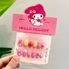 Uñas Vestibles de Dibujos Animados para Niños Sanrio Melody Kitty Kuromi Uñas de Bebé Lindas Suaves Lindas Manicura