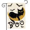 Bandeira de jardim de Halloween de venda quente transfronteiriça, série de caveira fantasma, decoração de pátio ao ar livre, bandeira de jardim de linho e dupla face