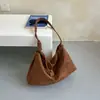 Bolsa tote mate de moda retrô 2026 transfronteiriça estilo coreano casual grande capacidade bolsa de ombro em camurça