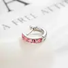 Hensen Cobre Incrustado Circonita Geométrico Aguja Recta Estilo Piercing de Oreja Mini Exquisito Borde Hebilla de Oreja 6/8mm Pendientes para Niña