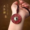 Colgante Rotatorio de Sello Tai Chi Bagua de Cinabrio Año Zodiacal Cadena de Suéter Colgante para Hombres y Mujeres Venta al por Mayor Cinabrio Feng Shui