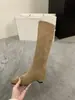 Primer Encuentro con las Botas de Montar Puntiagudas de la Nueva Temporada para Mujer, Botas Adelgazantes, Botas Altas Largas, Botas de Moda de Alta Gama para Mujer