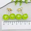Pendientes Colgantes de Aleación Acrílica de Cereza de Cristal 3D para Hacer Manualidades Transfronterizos, Collares, Llaveros, Accesorios de Joyería
