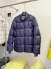 Chaqueta de plumas acolchada de punto estilo europeo, patchwork, falso dos piezas para mujer, nuevo modelo de invierno, abrigo acolchado de plumón de pato blanco, casual holgado, moderno