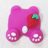 Oso Fresa DIY Creativo Pegamento Suave Adhesivo Magnético Accesorios de Pegamento Suave Funda para Teléfono Móvil de PVC Agujero Pantuflas Adhesivo para Refrigerador Parche para Taza