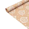 Papel de Regalo Blanco Popular Transfronterizo para Navidad Rollo Grande de 3m10m Papel de Regalo Papel Kraft Amarillo Retro