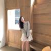 Suéter de Gola Redonda Outono e Inverno Feminino Simples para o Trabalho Pastoral Camisa Básica Moletom Top Roupas Estampado Ins Elegante Socialite