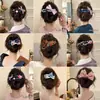 Presilha de Cabelo Colorida de Bico de Pato de Alta Qualidade Estilo Coreano para Mulheres, Presilha Versátil de Nicho para Penteados no Topo da Cabeça, Presilha de Cabelo Fofa e Doce