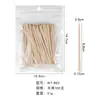 Palitos para Depilar de 150 mm, 50 Piezas de Palitos para Depilar, Palitos de Cera de Abejas, Herramientas Desechables de Madera Natural para Depilar y Raspar Cera