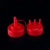 Liquidación de Stock Botella Comercial para Salsas con Boquilla Plástica Puntiaguda y Tapa de Tres Agujeros para Pizza, Tienda de Té con Leche, Kétchup, Ensalada