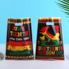 Bolsa Tote Impressa Mês da História Negra Transfronteiriça Bolsa de Presente com Estampa de Feriado Grafite Bolsa de Embalagem Plástica para Armazenamento de Biscoitos