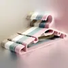 Cabide de Plástico Simples para Adultos Antiderrapante Sem Marcas Cabide de Roupa para Casa Quarto de Estudante Cabide de Roupas Gancho de Roupa Atacado