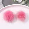 4cm Dulce Estilo Princesa Colorido Súper Hada Bola de Pelo de Peluche de Visón DIY Pasador Hecho a Mano Accesorios para el Cabello Pendientes Material Venta al por Mayor
