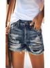 Shorts Jeans com Franjas Rasgadas para Mulheres - Comércio Exterior Europeu e Americano - Suprimento Transfronteiriço