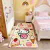 Tapete Longo Estilo Cartoon Japonês e Coreano em Falso Cashmere para Uso Doméstico, Sofá da Sala de Estar, Tapete Resistente ao Desgaste, Tapete Decorativo ao Lado da Cama do Quarto, Tapete para Janela de Canto