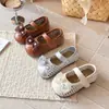 Sapatos Mary Jane de Verão Tecidos 2026 para Crianças, Sandálias para Bebês, Sapatos de Princesa para Meninas, Sapatos Vazados para Bebês de Boca Rasa