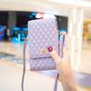Aplicable a iPhone Samsung teléfono móvil tarjetero universal diamante estilo Chanel bolso cruzado bolsa de almacenamiento