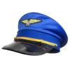 Chapéu voador de malha transfronteiriça Acessórios de roupas masculinas Azul Space Pilot Chapéu longo Adereços de palco Desempenho Adulto Aviação Chapéu