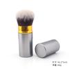 Stock Listo Cepillo de Maquillaje Retráctil Portátil Carcasa Metálica Pincel para Rubor Contorno Facial Mini Pincel de Polvos Herramienta de Maquillaje