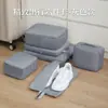 Set de Almacenamiento de Tela con Memoria Antiarrugas Maleta de Viaje Almacenamiento de Ropa Resistente al Desgarro Sin Arrugas Impermeable y a Prueba de Humedad