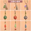 Colgante de calabaza lacada estilo chino tradicional con borlas, llavero, artículo decorativo, cuentas de oración, accesorio para cadena de teléfono