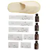 Caja de Suministros Desechables para Hotel Estilo Chino Personalizada Cepillo de Dientes Peine Champú Biodegradables de Cerdas Suaves