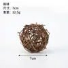 Fabricante de Bolas Decorativas de Rattan, Bolas Mastigáveis para Hamster, Bolas de Brinquedo para Alívio do Tédio de Pequenos Animais, Brinquedos Pequenos Resistentes à Mastigação para Coelhos Atacado