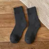Meias Grossas com Forro de Lã Femininas de Inverno Meio da Panturrilha Meias de Terry Coloridas Meias à Prova de Odor Terry Quente para Inverno Feminino
