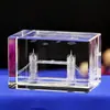 Trofeo de Cristal Luminoso Creativo Logo de Empresa Recuerdo de Aniversario Luz Nocturna LED Personalizada Adornos de Tallado Interior