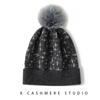 Gorro de cachemira para mujer, estilo coreano, grueso y cálido, de lana tejida, para otoño e invierno, 2024
