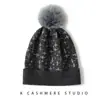 Novo Chapéu de Cashmere Outono e Inverno 2024 Feminino Quente Baotou Moda Jacquard Versátil Chapéu de Lã Chapéu de Tricô de Cashmere