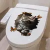Va-M241 Gato Roto Mariposa Dormitorio Baño Inodoro Pegatina Decoración Pegatina Embellecedora Autoadhesivo Al Por Mayor Comercio Exterior