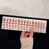 Uñas postizas hechas a mano estilo celebridad de internet Uñas postizas con acabado que realza el blanco Pegatinas de arte de uñas removibles Uñas para fotos diarias