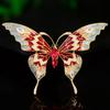 Broche de borboleta esmaltado inseto animal luz luxo gradiente corsage de alta qualidade terno jaqueta suéter pino presente feminino