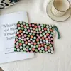 Bolsa de cosméticos xadrez pequena clássica portátil bolsa de papelaria retrô com cores contrastantes estojo multifuncional de grande capacidade