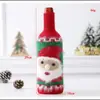Decoração de Natal Amazon Capa para Garrafa de Vinho Enfeites de Decoração para Casa Suprimentos de Natal Capa de Tricô do Papai Noel para Garrafa de Vinho Tinto