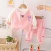 Traje de estilo coreano para niñas, ropa de otoño 2023, nueva ropa de estilo occidental para niños, uniforme de béisbol, traje deportivo de tres piezas, primavera y otoño, nuevo