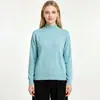 Comercio Electrónico Transfronterizo de Amazon Marca de Moda MAX Auténtico Mismo Estilo Color Sólido Cuello Medio Cuello Redondo Corte Holgado Suéter Tejido Mujer
