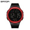 Sanda transmisión en vivo popular reloj electrónico de esfera grande multifunción exterior luminoso impermeable reloj electrónico de moda moderno
