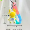 Llavero de Coche de Conejo Espacial de Dibujos Animados al por Mayor, Lindo Colgante Creativo para Mochila, Decoración de Bolsa de Astronauta, Regalo Pequeño