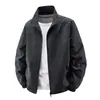 Chaqueta Versátil para Hombre Primavera y Otoño 2025 Nueva Ropa Exterior con Cuello Alto Chaqueta Abrigo para Hombre de Mediana Edad y Joven Top Holgado