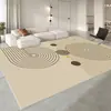 Tapete de Sofá de Luxo Antiderrapante na Cor Creme para Lateral de Janela na Sala de Estar, Tapete Lavável para Cabeceira no Quarto, Mesa de Centro