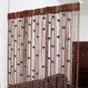 Cortina de Hilo de Flor de Rosa Más Vendida Transfronteriza 1*2 Cortina Floral de Hilo Plateado Cortina de Puerta Cortina Divisoria Terminada Densa con Borlas