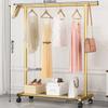 Perchero de Pie para Dormitorio de un Solo Polo Simple Perchero Balcón Perchero para Secar Ropa Hogar Móvil Abrigo y Sombrero Vela Excelente