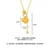 Collar con colgante de bolsa de la fortuna chapado en oro vietnamita para mujer, hueco con diamantes, diseño de bolsa de dinero con borlas, cadena para la clavícula, joyería de alta gama