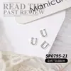 Joyería de Arte para Uñas de 26 Letras Aleación de Oro y Plata Diamante 3D para Arte de Uñas Accesorios de Decoración para Uñas DIY