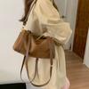 Bolso Grande Boston de Gamuza Esmerilada para Mujer de Gran Capacidad para Viajes Diarios Bolso de Bowling Bolso Tote Cruzado al Hombro