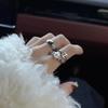 Anillo de plata de ley con perla de agua dulce auténtica, 7-8, elegante, ligero, de lujo, de alta gama, abierto, redondo, fuerte y ligero, para mujer.