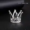 Decoração de Bolo Pequena Coroa Retro Mini Coroas de Aniversário Infantis Ornamentos Princesa Coroa de Metal Dourada e Prateada